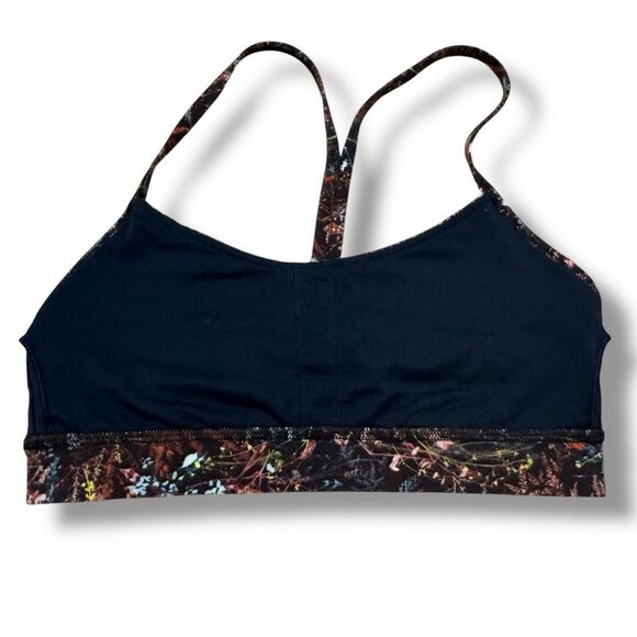 Lululemon Flow Y Bra Foliage Overlay Multi Floral Size 4 - Picture 3 of 6